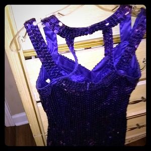 Size 4 purple short sequin dress